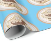 Cinnamon Rolle Cartoon Illustration Geschenkpapier (Rolleneckpunkt)