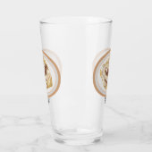 Cinnamon Rolle Cartoon Illustration Glas (Links)