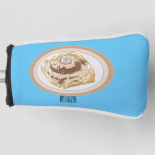Cinnamon Rolle Cartoon Illustration Golf Headcover