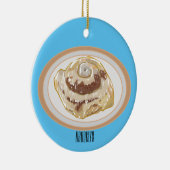 Cinnamon Rolle Cartoon Illustration Keramik Ornament (Rechts)