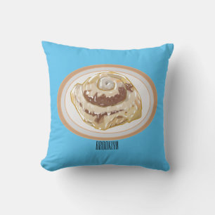 Cinnamon Rolle Cartoon Illustration Kissen