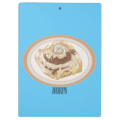 Cinnamon Rolle Cartoon Illustration Klemmbrett (Rückseite)