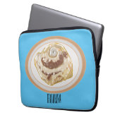Cinnamon Rolle Cartoon Illustration Laptopschutzhülle (Vorderseite Links)