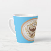 Cinnamon Rolle Cartoon Illustration Milchtasse (Linke Ecke)