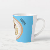 Cinnamon Rolle Cartoon Illustration Milchtasse (Rechts)