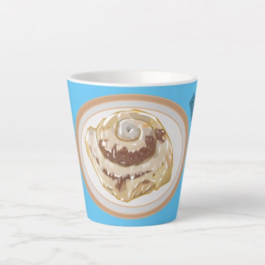 Cinnamon Rolle Cartoon Illustration Milchtasse (Vorderseite)