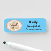 Cinnamon Rolle Cartoon Illustration Namensschild (Beispiel)