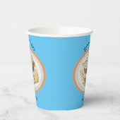 Cinnamon Rolle Cartoon Illustration Pappbecher (Links)