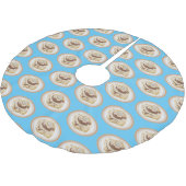 Cinnamon Rolle Cartoon Illustration Polyester Weihnachtsbaumdecke (Schrägansicht)