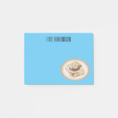 Cinnamon Rolle Cartoon Illustration Post-it Klebezettel (Vorderseite)