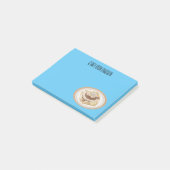 Cinnamon Rolle Cartoon Illustration Post-it Klebezettel (angewinkelt)