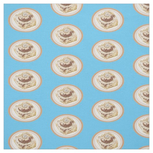 Cinnamon Rolle Cartoon Illustration Stoff (Muster)