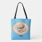 Cinnamon Rolle Cartoon Illustration Tasche (Rückseite)