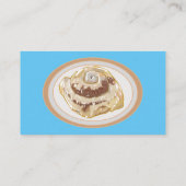 Cinnamon Rolle Cartoon Illustration Visitenkarte (Rückseite)