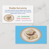 Cinnamon Rolle Cartoon Illustration Visitenkarte (Vorne/Hinten)