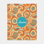 Cinnamon rollen Mosaik Personalisiertes Muster Fleecedecke (Vorderseite)