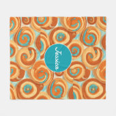 Cinnamon rollen Mosaik Personalisiertes Muster Fleecedecke (Vorderseite (Horizontal))