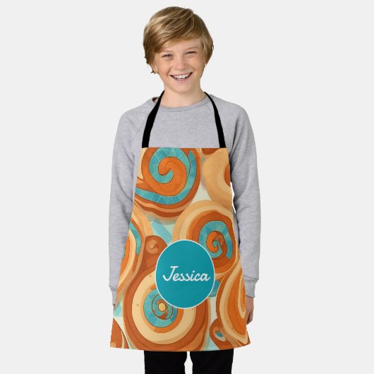 Cinnamon rollen Mosaik Personalisiertes Muster Schürze (Getragen)