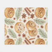 Cinnamon Rolls and Spices - Holiday Baking Fleecedecke (Vorderseite (Horizontal))