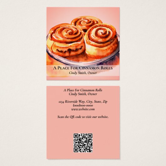 Cinnamon Rolls Business Card (Vorne & Hinten)