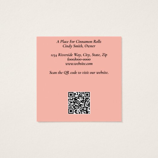 Cinnamon Rolls Business Card (Rückseite)