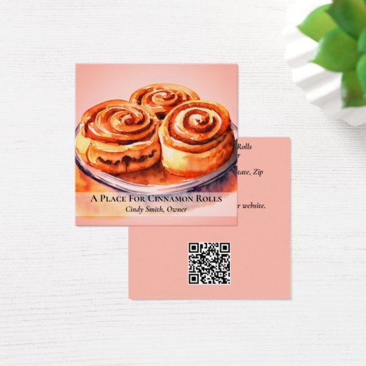 Cinnamon Rolls Business Card (Schreibtisch)