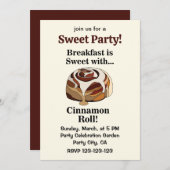 Cinnamon Rolls Niedlich Sweet Breakfast Einladung (Vorne/Hinten)