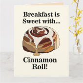 Cinnamon Rolls Sweet Bun Breakfast Karte (Gelbe Blume)