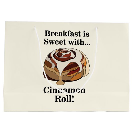 Cinnamon Rolls Sweet Bun Pastry Große Geschenktüte (Rückseite)