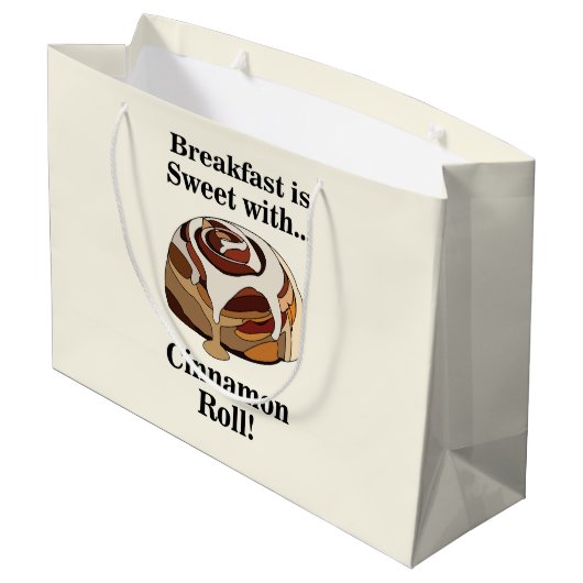 Cinnamon Rolls Sweet Bun Pastry Große Geschenktüte (Rückseite Schrägansicht)