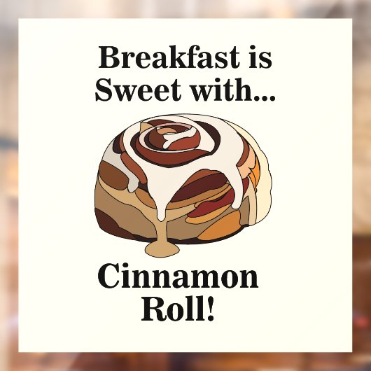 Cinnamon Rolls Sweet Bun Restaurant Fensteraufkleber (Blatt 2)