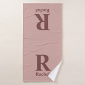 Cinnamon Rose Anfangs/Vorname/Familienname Badehandtuch (Badehandtuch)