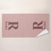 Cinnamon Rose Anfangs/Vorname/Familienname Badehandtuch (Badehandtuch)