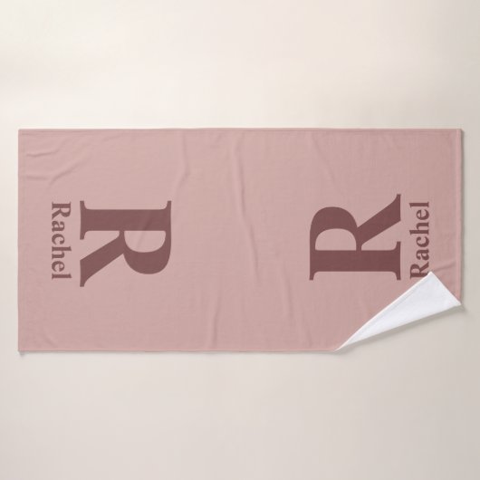 Cinnamon Rose Anfangs/Vorname/Familienname Badehandtuch (Badehandtuch)