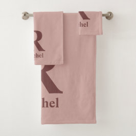 Cinnamon Rose Anfangs/Vorname/Familienname Badhandtuch Set