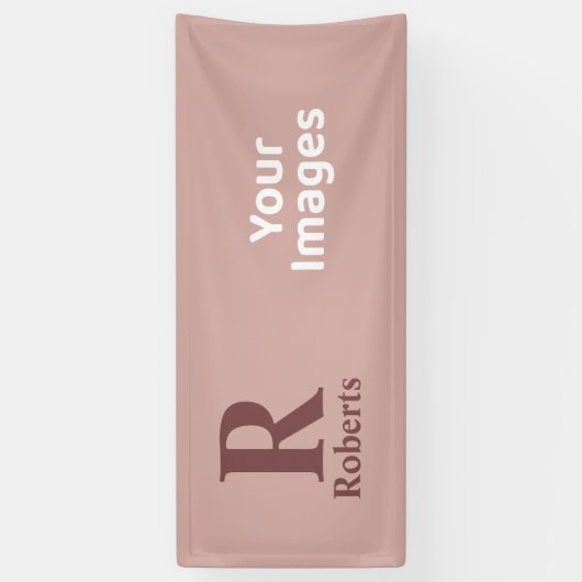 Cinnamon Rose Anfangs/Vorname/Familienname Banner (Vertikal)