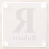 Cinnamon Rose Anfangs/Vorname/Familienname Glasuntersetzer (Rückseite)
