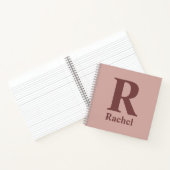 Cinnamon Rose Anfangs/Vorname/Familienname Notizblock (Innenseite)