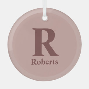 Cinnamon Rose Anfangs/Vorname/Familienname Ornament Aus Glas