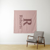 Cinnamon Rose Anfangs/Vorname/Familienname Wandteppich (Beispiel (Horizontal))