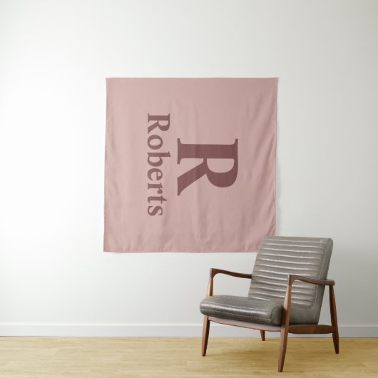 Cinnamon Rose Anfangs/Vorname/Familienname Wandteppich (Beispiel (Horizontal))