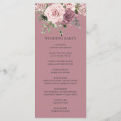 Cinnamon Rose Blush Blumengrün Boho Wedding Programm (Rückseite)