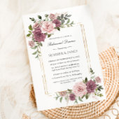 Cinnamon Rose Blush Floral Boho Probe Abendessen Einladung