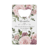 Cinnamon Rose Blush Gastgeschenk Hochzeit Geldbeutel Flaschenöffner (Vorderseite)