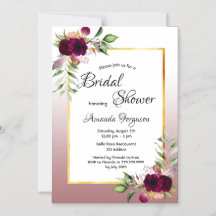 Cinnamon Rose Brautparty Magneteinladung