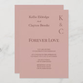 Cinnamon Rose Forever Love Hochzeit Einladung (Vorne/Hinten)