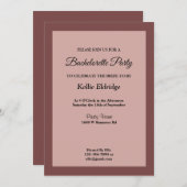 Cinnamon Rose Gerahmter Junggeselinnen-Abschied Ei Einladung (Vorne/Hinten)