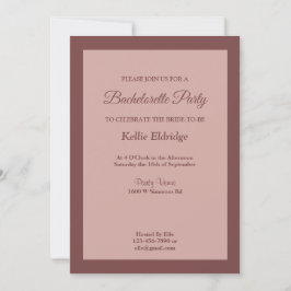 Cinnamon Rose Gerahmter Junggeselinnen-Abschied Ei Einladung