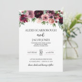 Cinnamon Rose Hochzeit Einladung (Stehend Vorderseite)