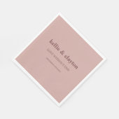 Cinnamon Rose Moderne Art Hochzeit Napkins Serviette (Ecke)